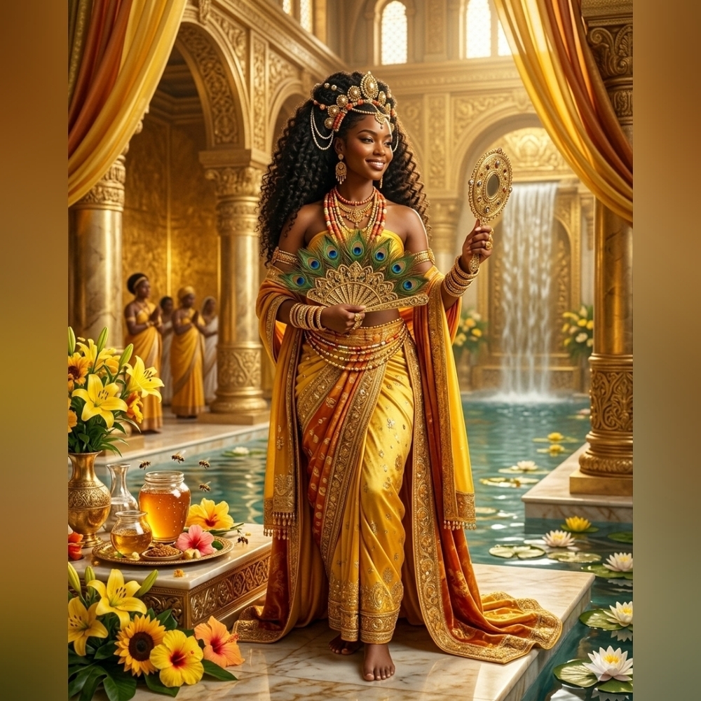 A.I. Orisha Oshun Art Print In A  Frame 8x10 - Picture 2 of 2